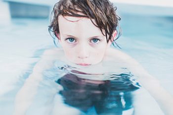 child in pool